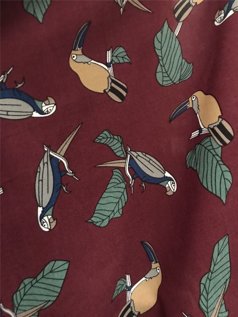 parrot square scarf burgundy