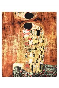 klimt the kiss painting print silk scarf