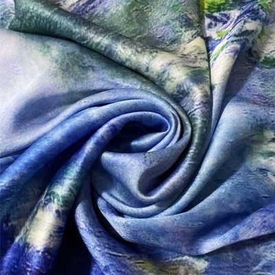 claude monet water lilly print scarf