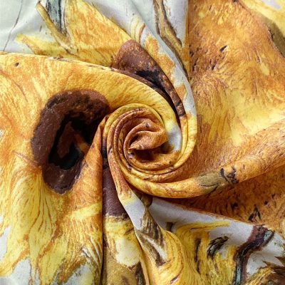 van gogh sunflowers silk scarf