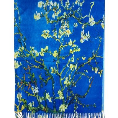 Van Gogh Almond Blossom Wool Tassel Scarf