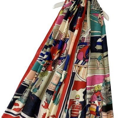 Roy Lichtenstein Style 60s Pop Art Print Scarf - Multi