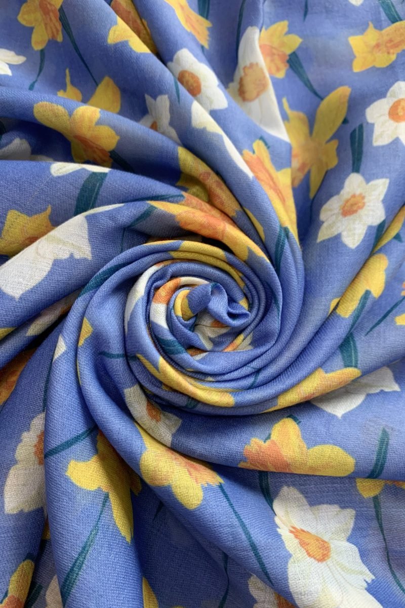 daffodil print scarf