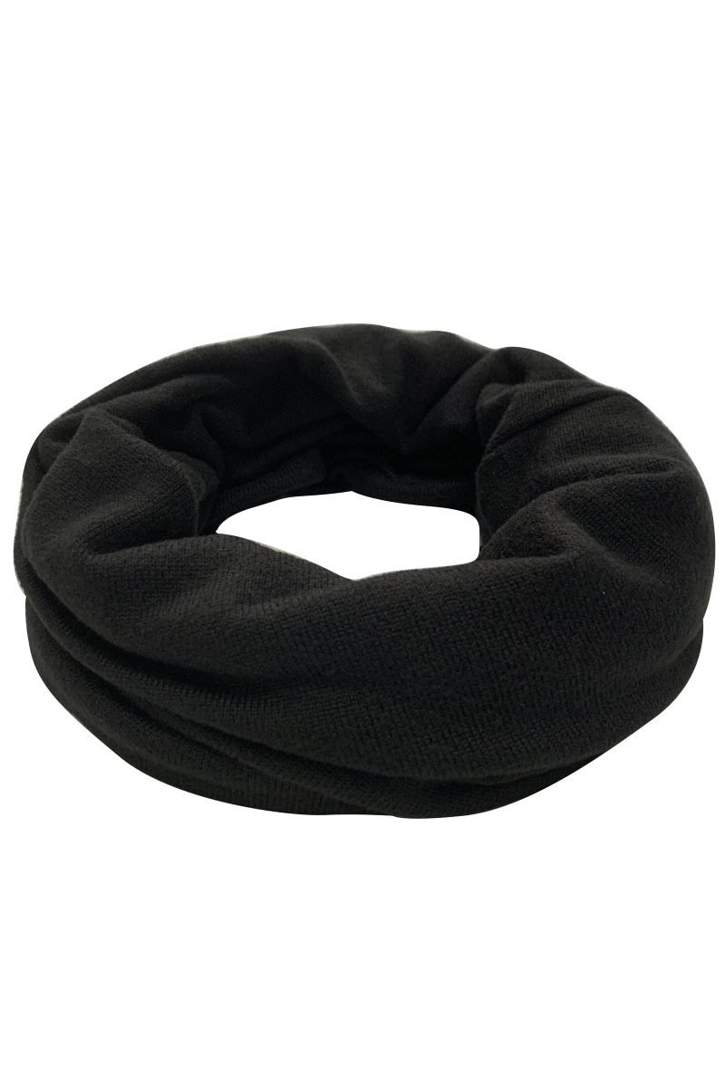 snood neck warmer plain black