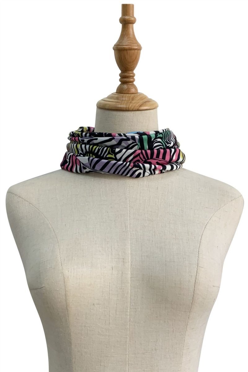 snood neck warmer zebra