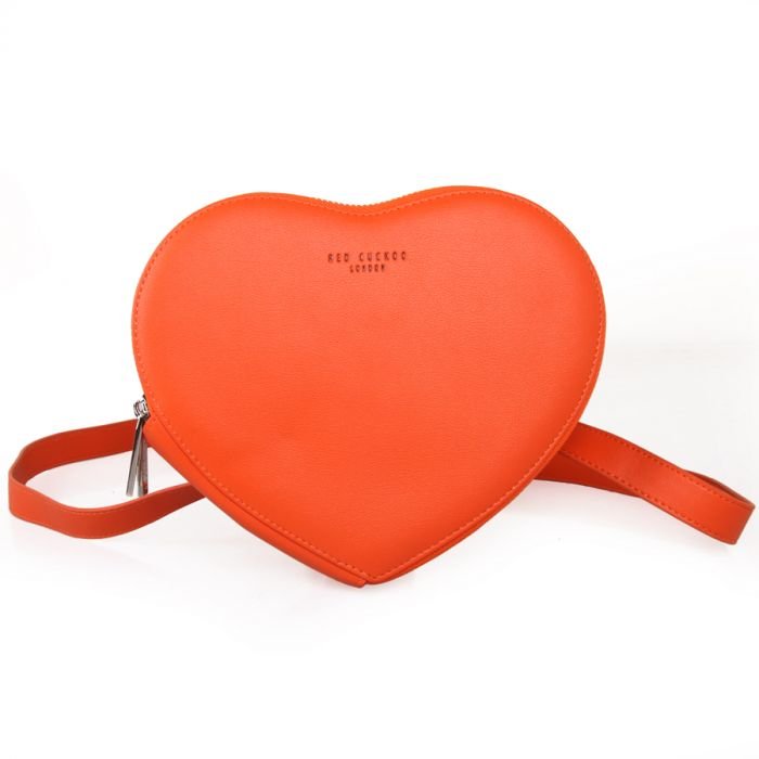 orange heart bag