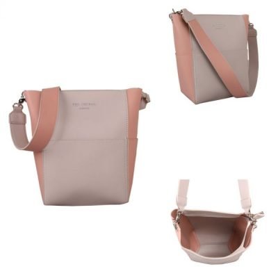 bucket bag cream pink