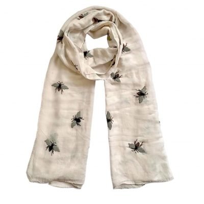 Metallic Thread Butterfly Frayed Scarf Ladies Butterfly Scarf