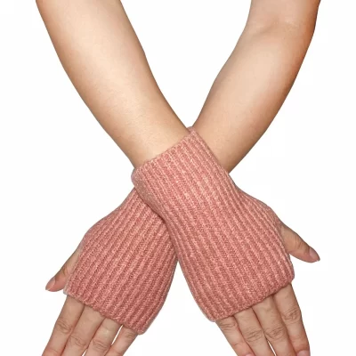 fingerless gloves pink