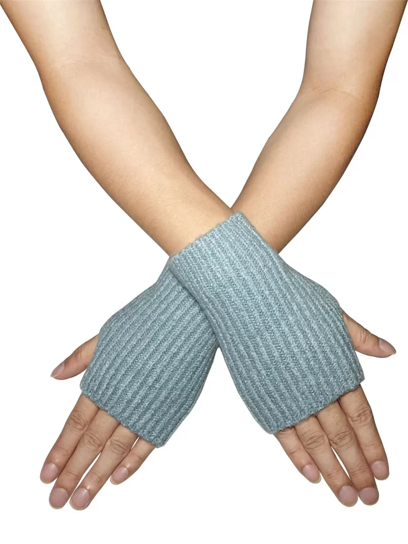 fingerless gloves grey