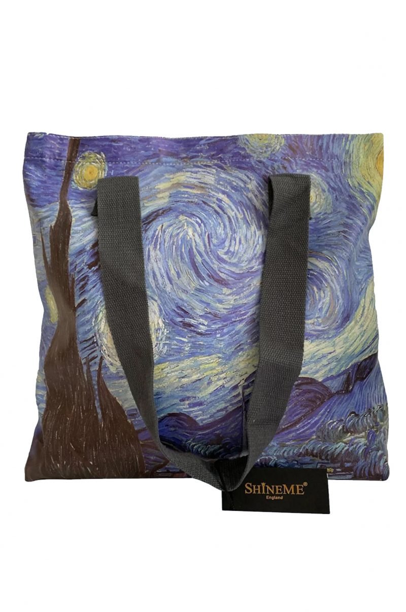 Van Gogh Starry Night Print Shopper Bag – Blue