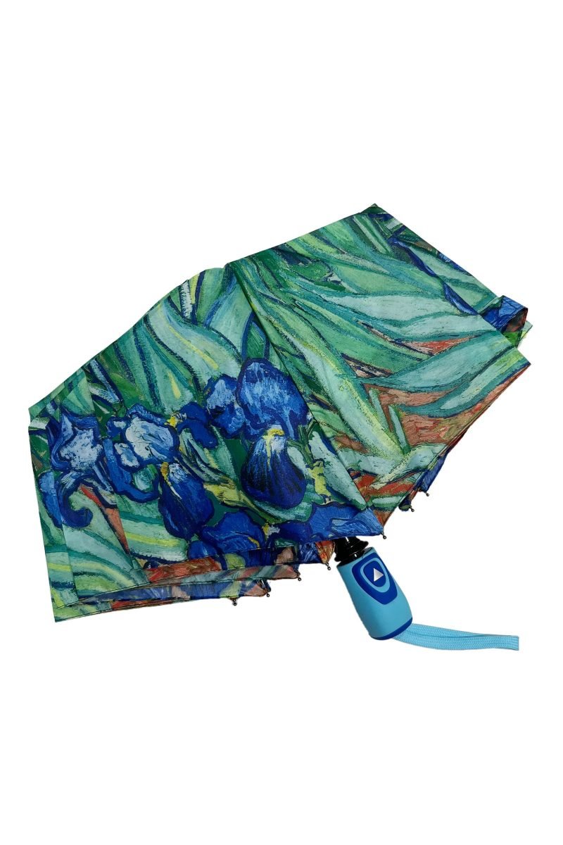 Van Gogh Iris Print Umbrella Short – Blue