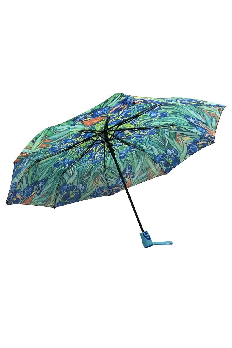 Van Gogh Iris Print Umbrella Short – Blue