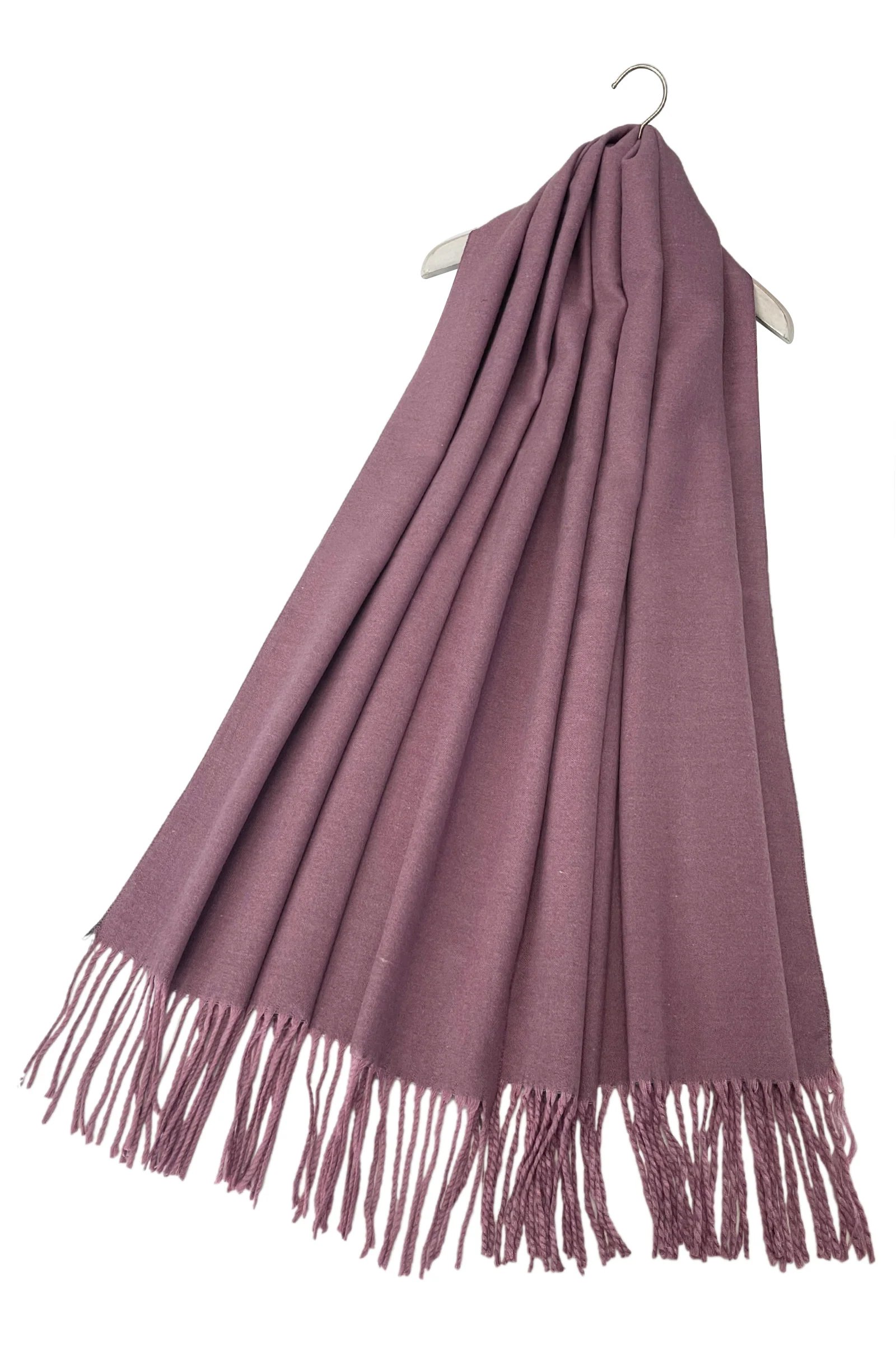 two tone reversible tassel scarf lavender