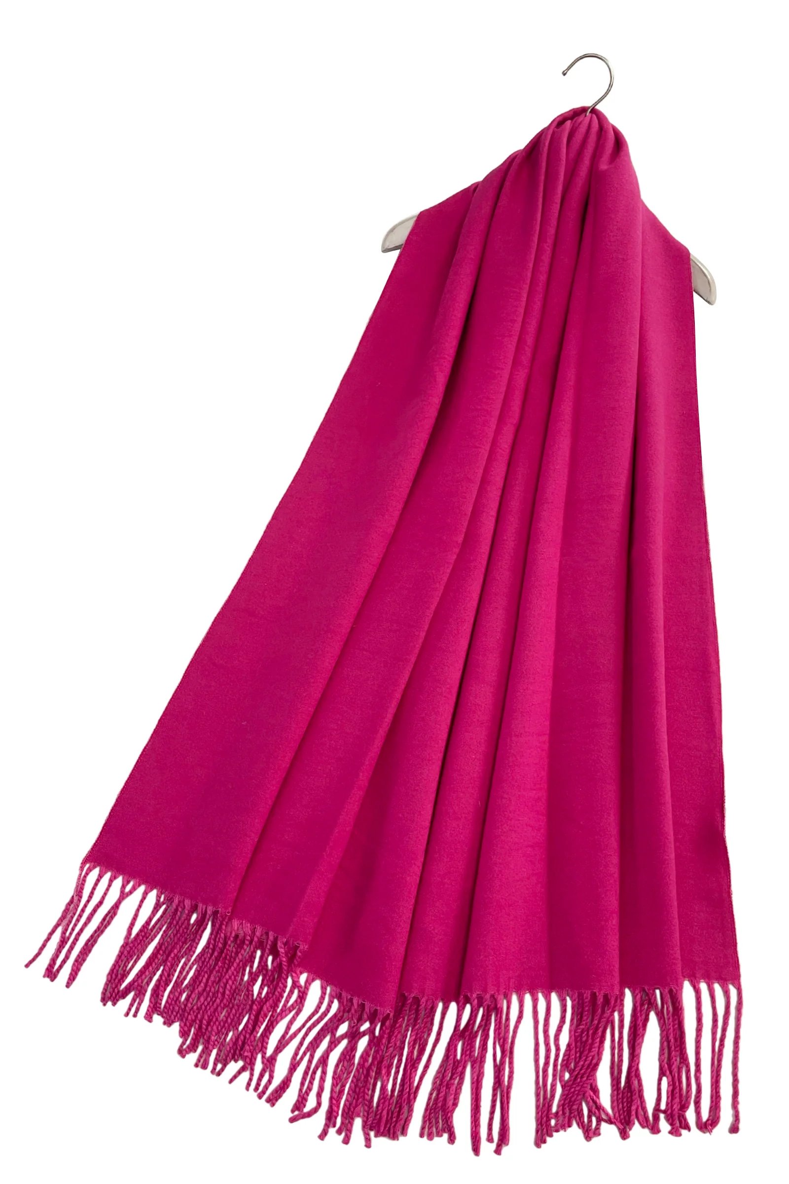 two tone reversible tassel scarf barbie pink